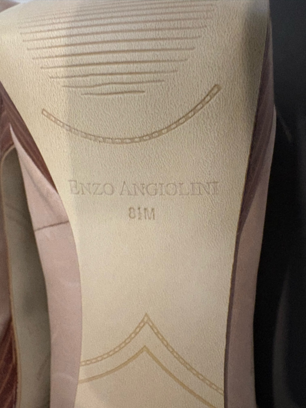Enzo Angiolini Nude Peep Toe Platform Heels Size 8.5M Classic Pumps - Picture 7 of 9